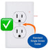 6-Pack 3"Wide 4.75"High-An (1-Screw), Safety Innovations Self-Closing Outlet Covers (For Center Screw Outlets Only)