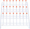 UKCOCO Wall Mounted Laboratory Drying Rack, 24 Pegs Metal Glassware Drying Rack for Laboratory