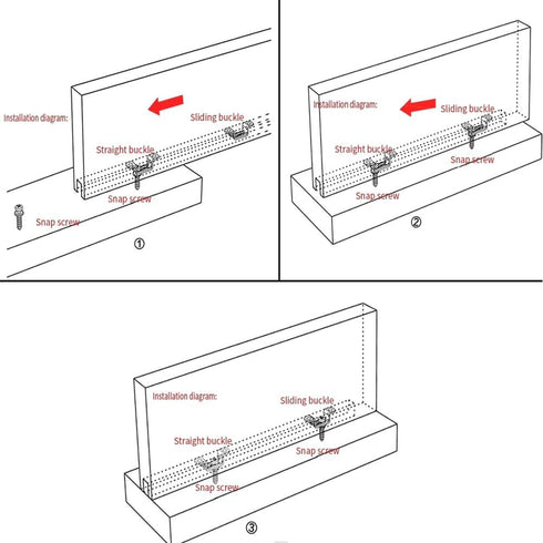 UtySty 20 Pack Furniture Panel Connector Bracket Invisible Slide-on Screw Hook Hidden Channel Mount Connection
