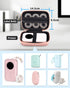 Memoking T02 Hard Storage Case - Compatible with Phomemo D30, SUPVAN E10, NIIMBOT D11, JADENS D110 and More, with Zipper Mesh Pocket, Waterproof Durable Shockproof Case, Pink (Only Case)