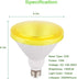 GREENIC Yellow LED Light Bulb, 2 Pack, Par38 15W (100W Equivalent), 1300lm, E26 Medium Base for Outdoor Indoor Use