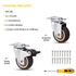 2" Set 4 Pack 300 lb Molen Casters Wheels Heavy Duty of Castor Wheels for Furniture/Crib/Workbench Total Capacity