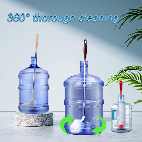 Bottle Brush, 3 Pack Long Handled Brushes with 1 Smaller Bendable Brush for Cleaning Buckets and Glassware
