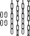 garini 6 Feet Industrial Black Light Fixture Chain, Adjustable Metal Pendant Chandelier