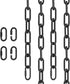 garini 6 Feet Industrial Black Light Fixture Chain, Adjustable Metal Pendant Chandelier