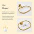 Suyar Brushed Gold Towel Ring - SUS304 Stainless Steel Towel Holder, Wall Mounted Hand Towel Rack for Bathroom