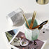 WAVEYU Pencil Holder, Cute Marble Decorative Pencil Cup for Desk, Makeup Brush Holder, Durable Ceramic Organizer