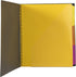 JAM PAPER Plastic Multi Pocket Folder, 12 Pocket Organizer with Zipper Pouch, Smoke Grey with Colorful Tabs