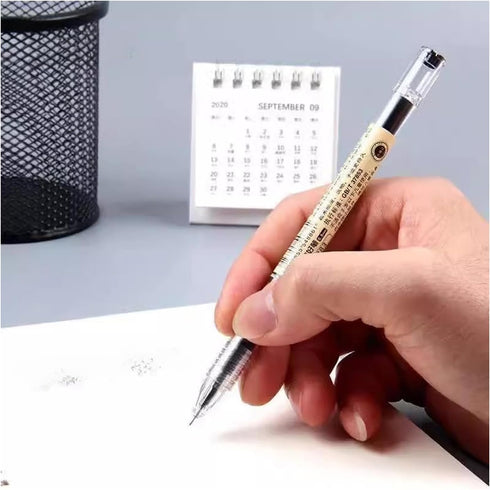 BEMLP Gel Ink Pen Extra Fine Point 0.35mm Black for Japanese Office School Stationery Supply, 12 Pieces