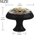 Closet, Black Finish Sugar Skull Daisy Printed Drawer Knobs, Stylish Cabinet Hardware for Bedroom Cupboard
