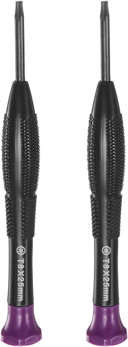 2 Pcs Precision Torx Screwdriver T8 Star Head with Non-slip Plastic Handle for Electronics Repair