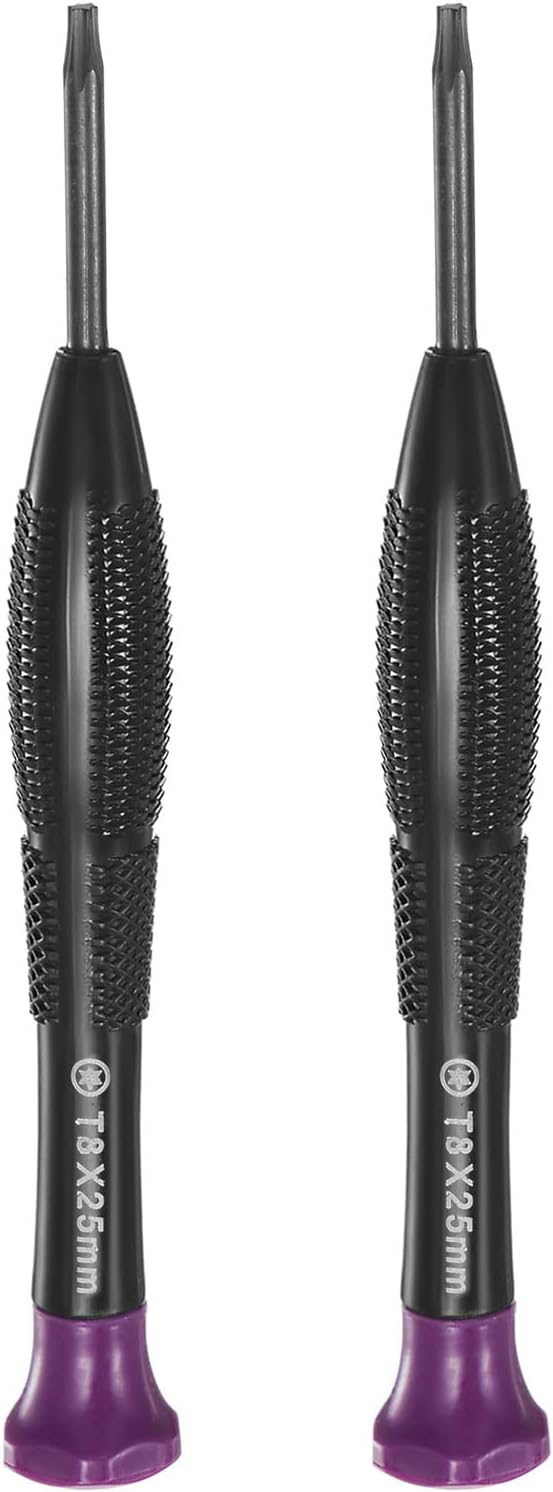 2 Pcs Precision Torx Screwdriver T8 Star Head with Non-slip Plastic Handle for Electronics Repair