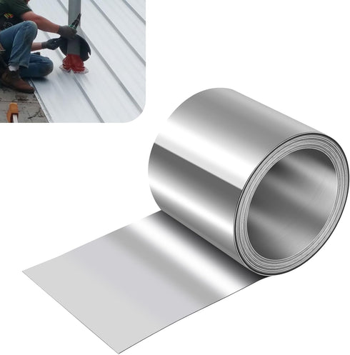 ELECTRAPICK Aluminum Flashing Roll,6in x 10ft Metal Roof Panels,32 Gauge (0.0078"/0.2mm) Aluminum