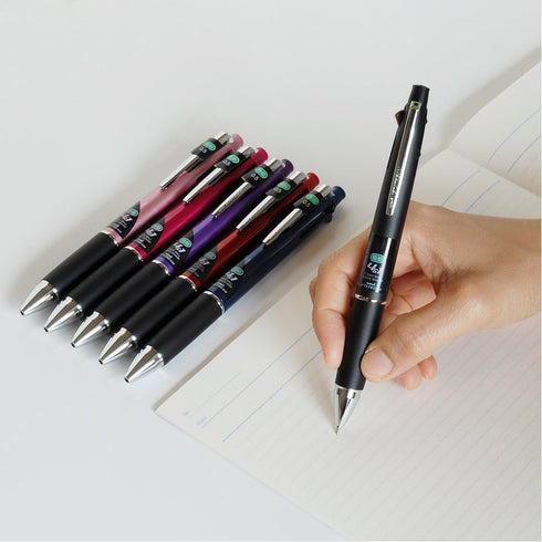 Uni Jetstream Multi Function Pen, 4 Color Ballpoint Pen, Light Pink Barrel