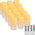 15PACK Outdoor Plastic flameless Candles with Remote Control and Timer, LED Flickering