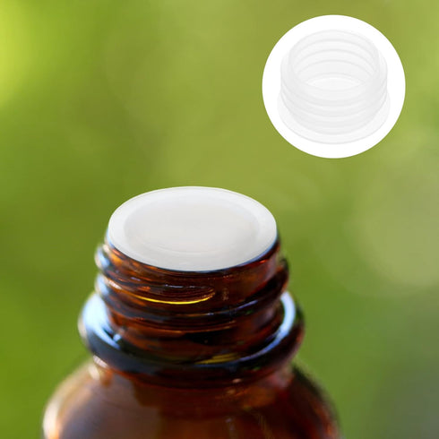 100pcs 16mm jojofuny Reusable Plastic Bottle Caps with No-hole Dust-proof Inner Plugs, Screw-on Seal Lids for Milk