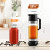 12 OZ 2 Pack Aelga Coffee Syrup Dispenser, Honey Dispenser, Glass Syrup Bottles with Handle, No Drip Pouring, Coffee