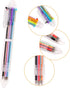 DAIKOYE 24 PCS 0.5mm 6-in-1 Multicolor Ballpoint Pen - Transparent Barrel Ballpoint Pen for Office School Supplies