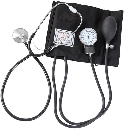 MABIS Professional Aneroid Sphygmomanometer Blood Pressure Gauge with Carrying Case, Black