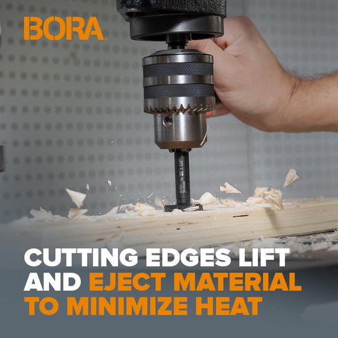 BORA BFB-009751 1 1/8" Dia Tempest Forstner Bit, 3-1/2" OAL for Wood Drilling and Cabinet Making