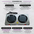 2-Burner Commercial Dual Coffee Decanter Warmer Plate Electric Coffee Warmer for Use Stainless Steel Coffee Pot Warmer