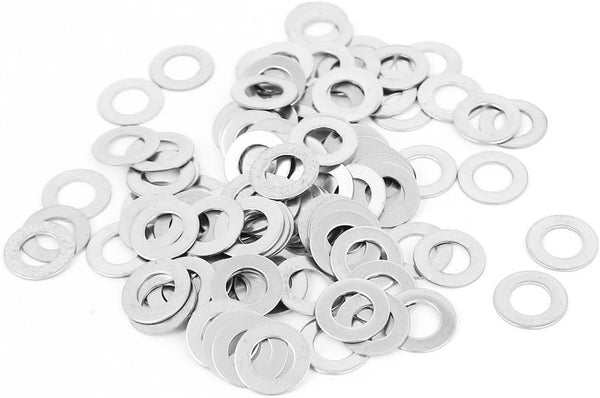 uxcell M6x12mmx0.5 mm Stainless Steel Round Flat Washer for Bolt Screw (Pack of 100)