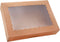 20-Pack Bakery Boxes with Window: 12" x 8" x 2.5" Cookie Boxes for Muffins and Pastries (Brown)