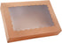 20-Pack Bakery Boxes with Window: 12" x 8" x 2.5" Cookie Boxes for Muffins and Pastries (Brown)
