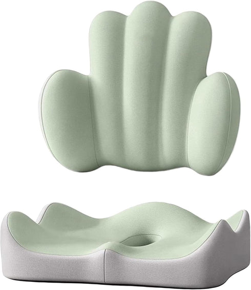 Tophacker Seat Cushion & Lumbar Support Pillow for Office Chair, Memory Foam Car