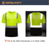 High Visibility Quick Dry Safety Shirts with Reflective Strips Pocket Short Sleeve Mesh Hi Vis for Men/Women