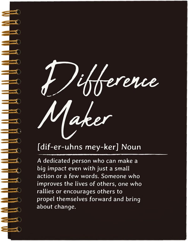 Difference Maker Appreciation Gift, Meeting Notebook for Work, Thank You Gifts for Leader Mentor Manager Boss, 5.5 x