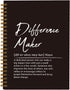 Difference Maker Appreciation Gift, Meeting Notebook for Work, Thank You Gifts for Leader Mentor Manager Boss, 5.5 x