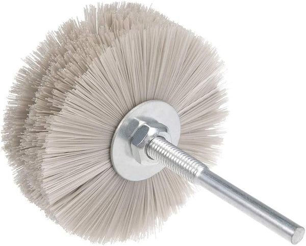 uxcell Nylon Wheel Brush with 1000 Grits Abrasive Grinding Head, 6mm Threaded Shank