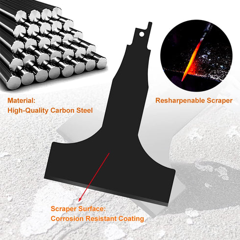 5PCS Reciprocating Saw Spatula Brush Set, Electric Brush Shovel for Removing Rust and Dirt