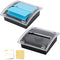 Pop Up Sticky Note Dispenser, Transparent Top for 3 x 3 Inch Sticky Notes, Black Base Clear Top (2)