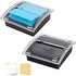 Pop Up Sticky Note Dispenser, Transparent Top for 3 x 3 Inch Sticky Notes, Black Base Clear Top (2)
