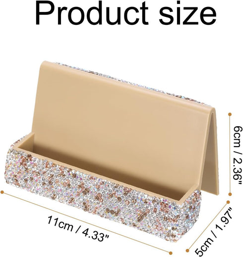 uxcell Business Card Holder for Desk, Plastic Double Side Business Name Card Organizer Desktop Card Rack Display Stand