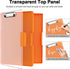 Clipboard with Storage, 8.5x11" Clip Boards with 2 Storage Cases, Heavy Duty Plastic, Folio & Side-Opening, Orange