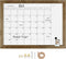 TORASO Dry Erase Monthly Calendar Board, 12"x 16" Magnetic Whiteboard with Solid Pine Rustic Brown Frame