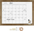 TORASO Dry Erase Monthly Calendar Board, 12"x 16" Magnetic Whiteboard with Solid Pine Rustic Brown Frame