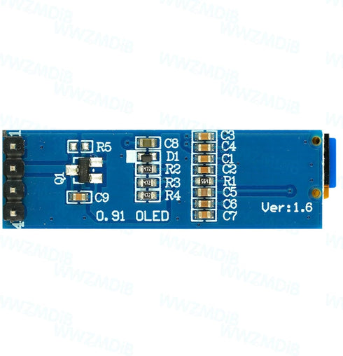 WWZMDiB 3 0.91 I2C SSD1306 ESP32 Pcs OLED Display Screen with IIC Compatible with for Arduino Raspberry Pi STM