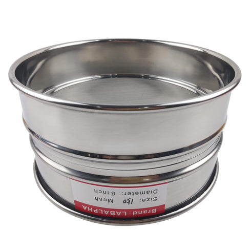 LABALPHA 150 Mesh Lab Sieves, 8'' Diameter, 304 Stainless Steel Wire Cloth, 150 Mesh Test Sieve
