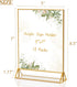 KILY-WILY 5 7 Display-12 Packs Gold Frames x Acrylic Sign Holder Double Sided Wedding Table Number Holder Clear Plastic