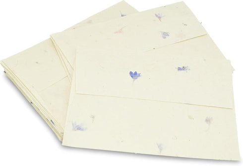 Kathmandu Valley Co. Handmade Lokta Paper Envelopes, 5x7 inch Vintage Envelopes for Wedding Invitations (Pack of 25)