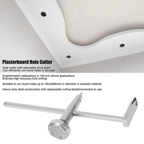 Yctze Drywall Cutting Tool, High Efficiency Stainless Steel Circle Hole Cutter for Industrial Drywalls