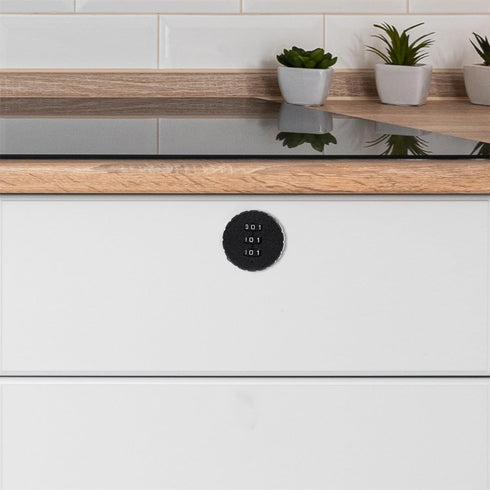 2pcs 3-Digit Set Lurrose Black Round Face Combination Cabinet Locks for Drawer, File Cabinet, and Bedside Use, Safe