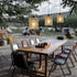 EcoGehen 2 Pack Bulb Battery Operated Pendant Light Outdoor Chandelier for Gazebo Hanging Lamp with LED Rattan Shade