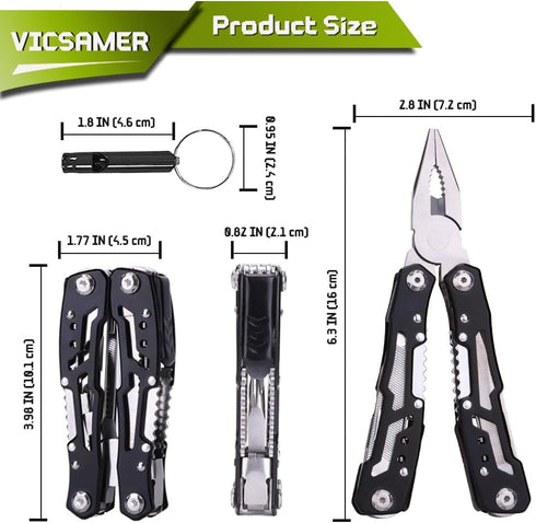 14 in 1 Multitool Pliers Gives One Whistle as a Gift, Professional Pocket Pliers from Wife Daughter to Father Boyfriend Husband on Christmas, Birthday, Valentine's Day, Father's Day - Samest by Samest