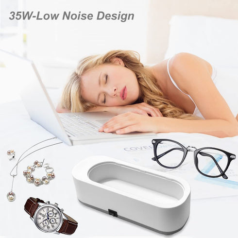 Ultrasonic Jewelry Cleaner, 250 ML Portable Cleaning Machine for Jewelry, Eyeglasses, Watches, Coins, and More