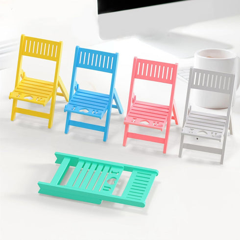 Tizuqe Foldable Chair Shape Phone Holder for Desk Portable Travel Holder Office Desk Accessories